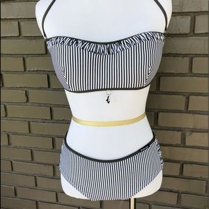 “Bikini Bar” Striped Bikini. Size 8